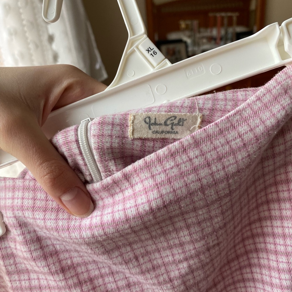 John Galt Pink Plaid Skirt